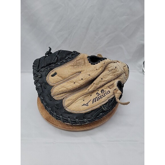 Mizuno Prospect GXC 105 Catchers Glove Mitt 32.50 RH Black Tan Leather GXC105 - Picture 1 of 6